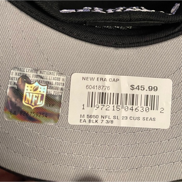 *NWT* SEATTLE SEAHAWKS NFL New Era Hat 59FIFTY 2023 Sideline Cap Fitted 7 3/8" - Picture 6 of 6